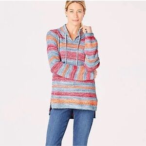 J.jill Mock Neck Multicolored Sweater Size SP